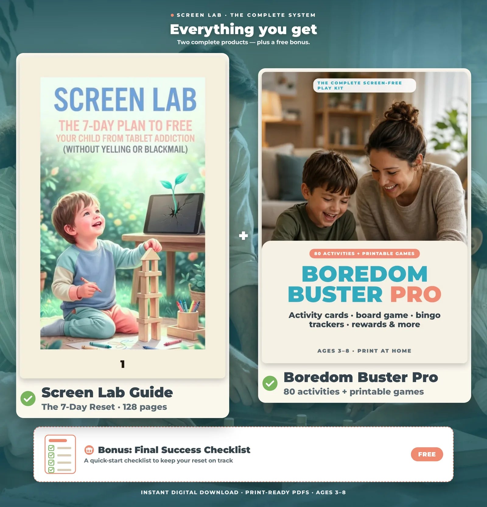 The Complete Screen Lab Bundle — (Guide + Boredom Buster Pro+ Bonus Final Checklist)